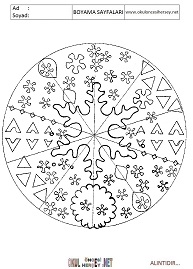 Mandala boyama sayfaları